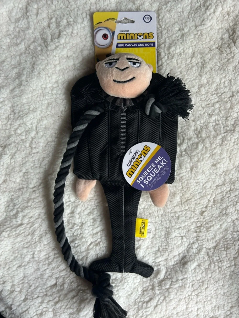 Minions Gru with Rope Dog Tug Toy